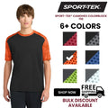 Men's Premium Heavy Sport-Tek CamoHex Colorblock Blank Plain T-Shirt ST371