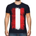 Austria Grunge Flag Men T-Shirt Österreich Football Gift Shirt