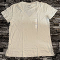 Women's Size Large  V Neck Short Sleeve T-shirt, OFF White By Universal Thread