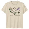 No Rain No Flowers T-Shirt Nature Botanical Graphic Tee Adult Unisex