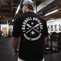 Men's O-Neck  Short Sleeved Printed Oversized Cotton T-Shirt Fitness Streetwear
