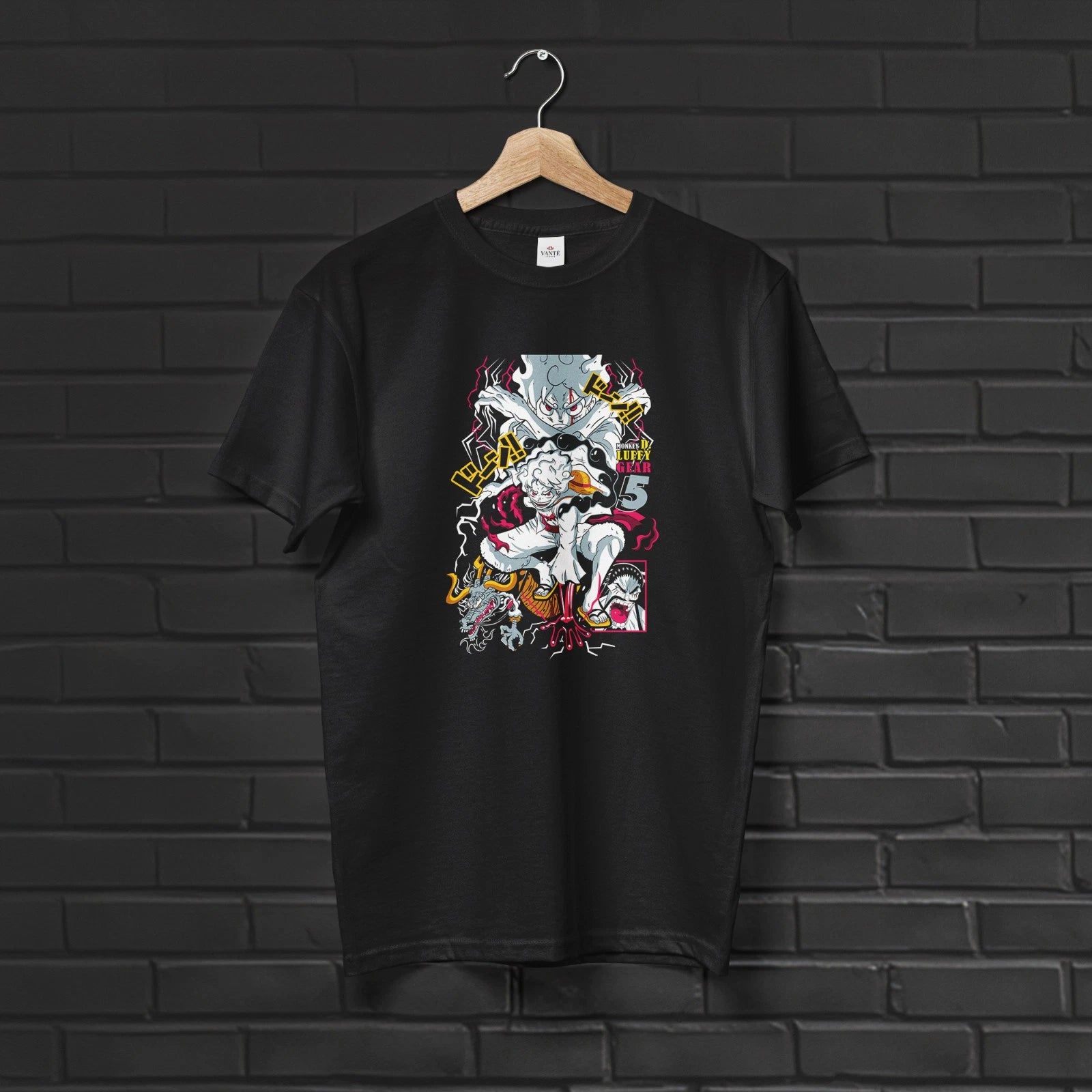 Luffy Gear 5 T-Shirt Nika Sun God Unisex Heavyweight Anime T-Shirt