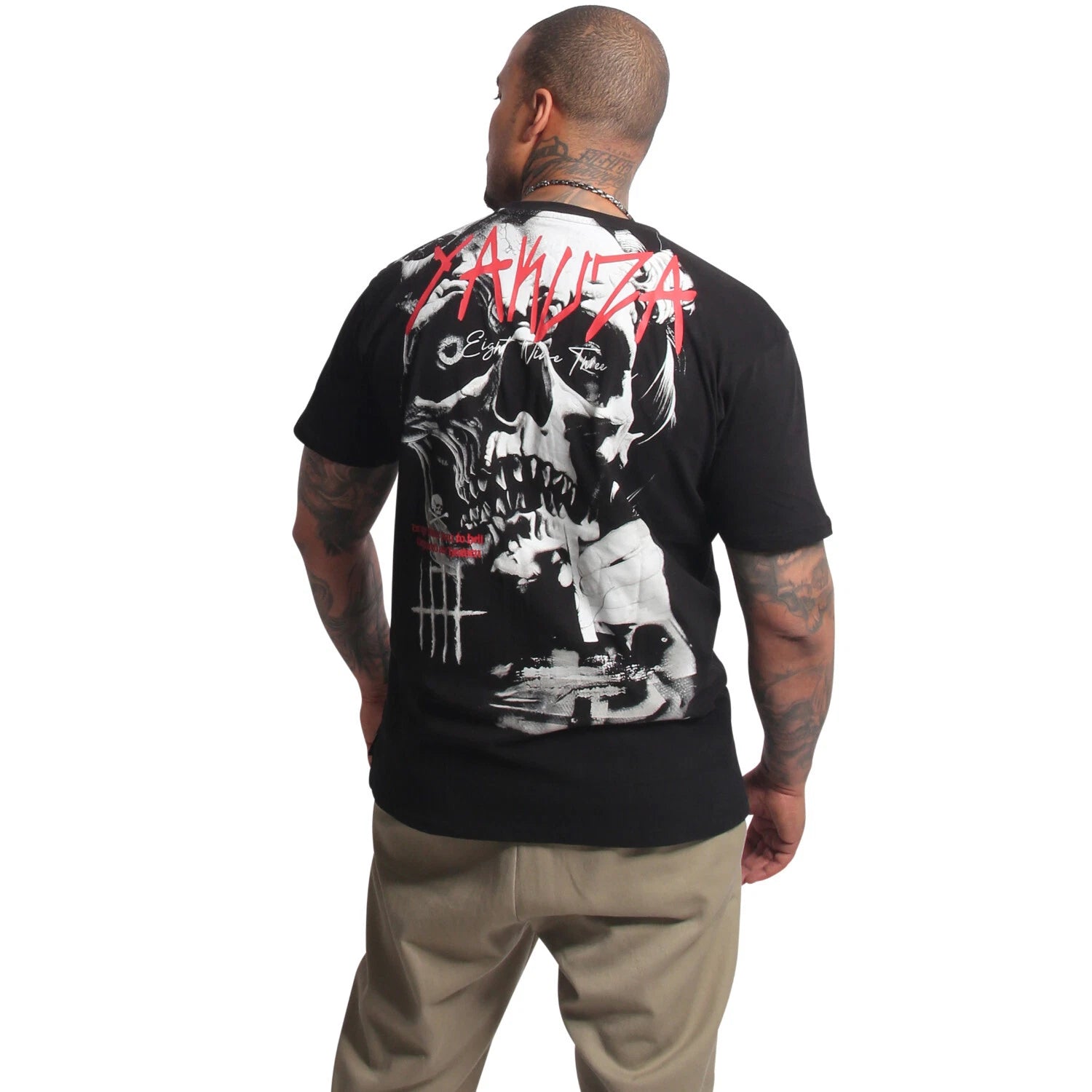 New Yakuza Men's Disguised Regular T-Shirt - Black