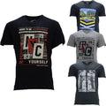 NEW Mens Printed T Shirts Short Sleeve Summer Cotton V Neck Tees Beach Top 1 Pc