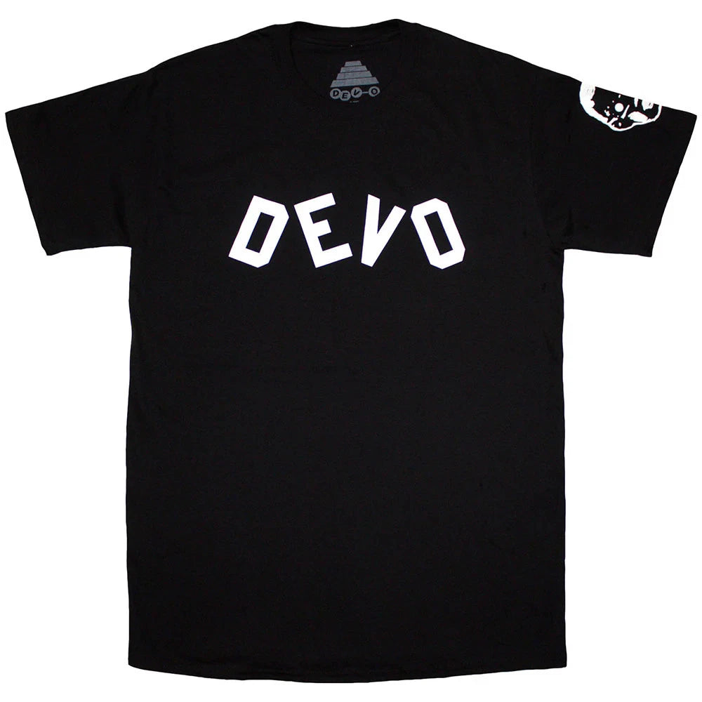 Devo T-Shirt: Booji Boy (Black) (Sleeve Print) OFFICIAL NEW