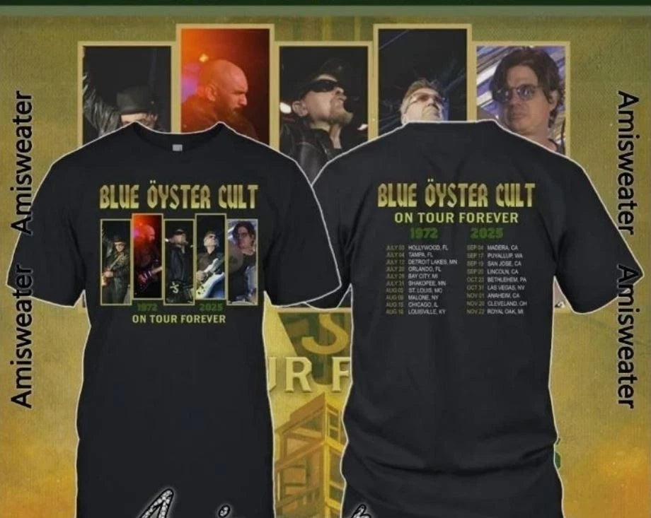 Blue Oyster Cult On Tour Forever 1972-2025 T-shirt, 2025 T-shirt Size S-5XL