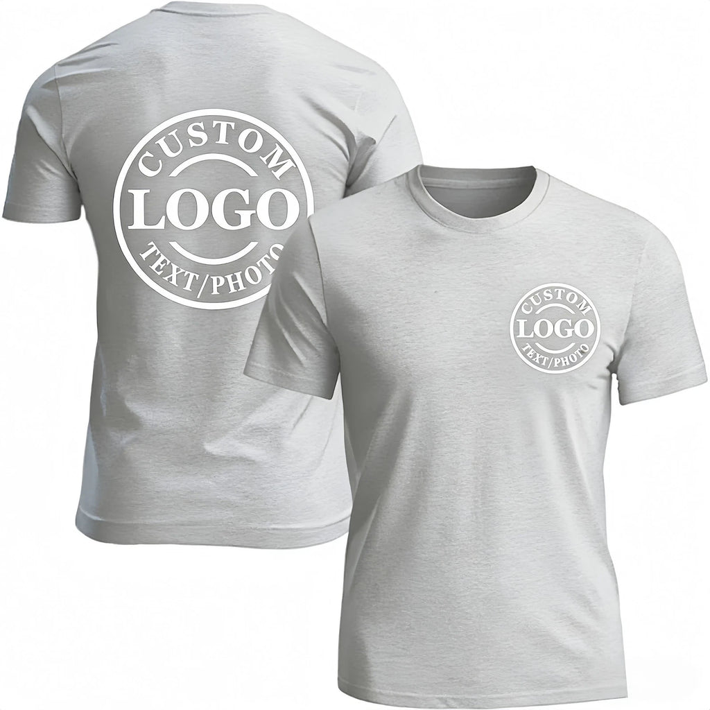 Personalized short-sleeved T-shirt (men /women) with custom text logo/Image