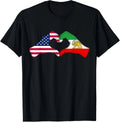 Persian American Flag USA Persia Heritage Heart Gift Unisex T-Shirt