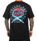Sullen Pin Up Bike Punk Street Gothic Americana Tattoo Art Mens Tee GHOST BADGE