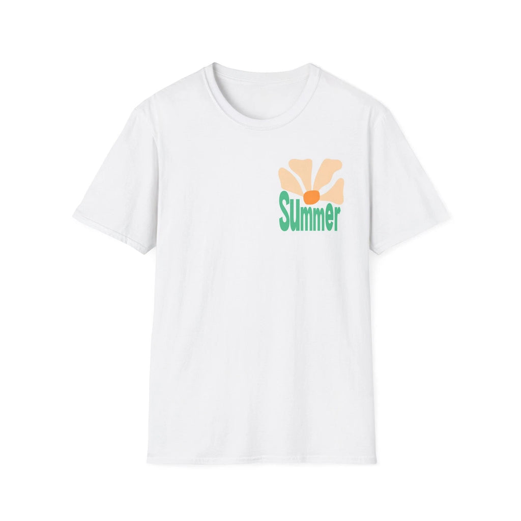 Retro Floral Summer T-Shirt | Orange Flower Graphic Tee
