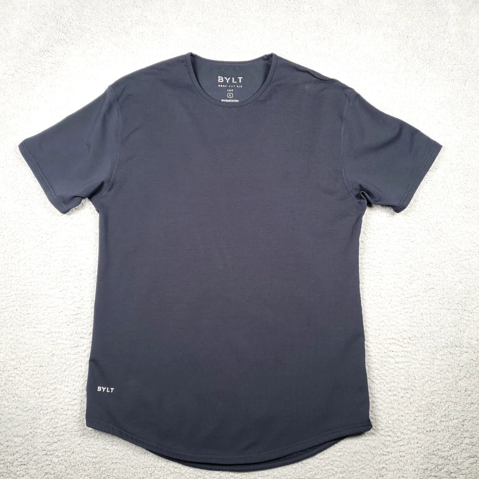 Bylt Mens T Shirt Large Black Short Sleeve Performance Stretch Casual Sporty Tee