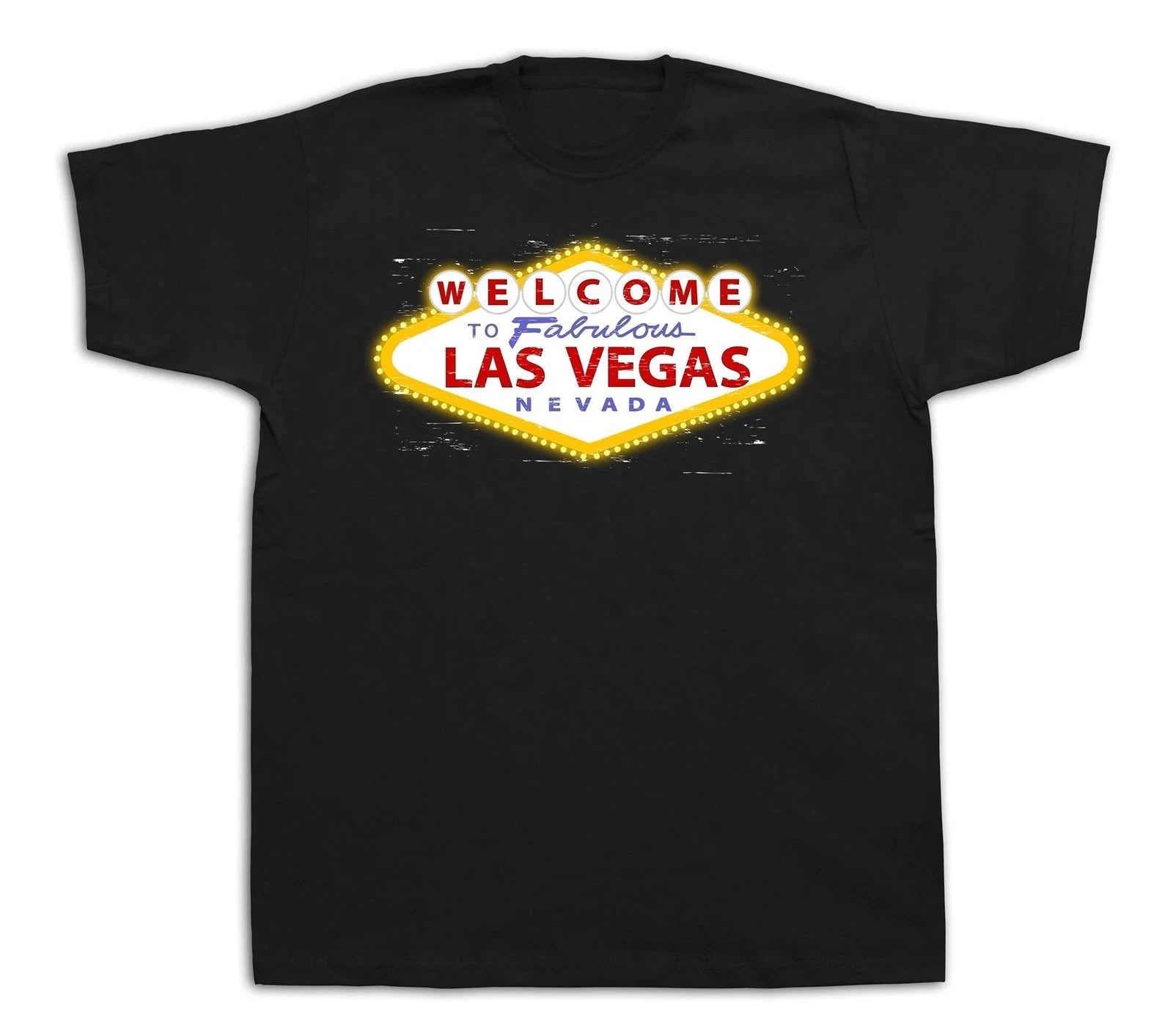 Welcome to Las Vegas nevada sign lights city t-shirt funny apparel casual tee