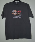 Men’s Gray I’m Not Just Lazy I’m Super Lazy Flying Sloth Short Sleeve T-Shirt XL