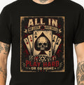 Poker T Shirt Skull Ace Spades Cards Gambling Casino Gift Mens Graphic Tee