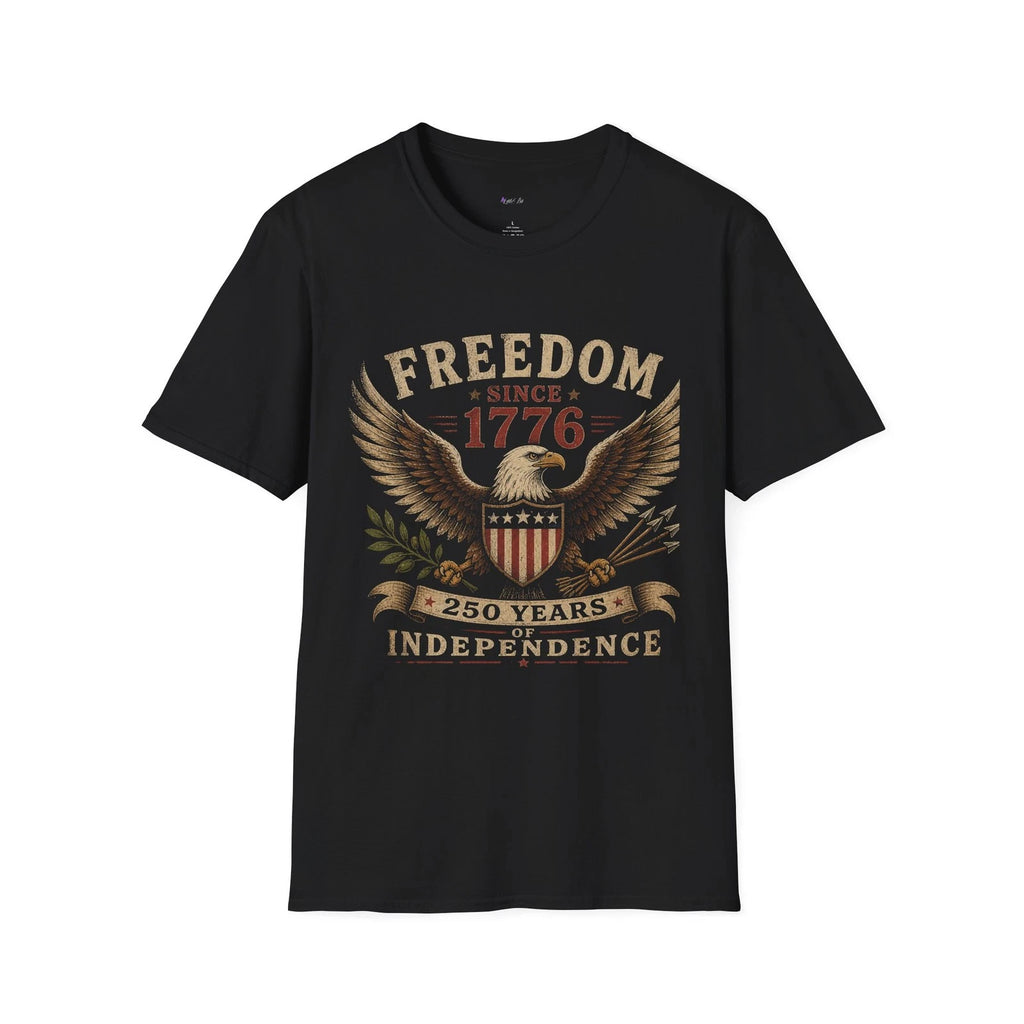 Freedom Since 1776 Eagle Shield T-Shirt | Independence 250 Years
