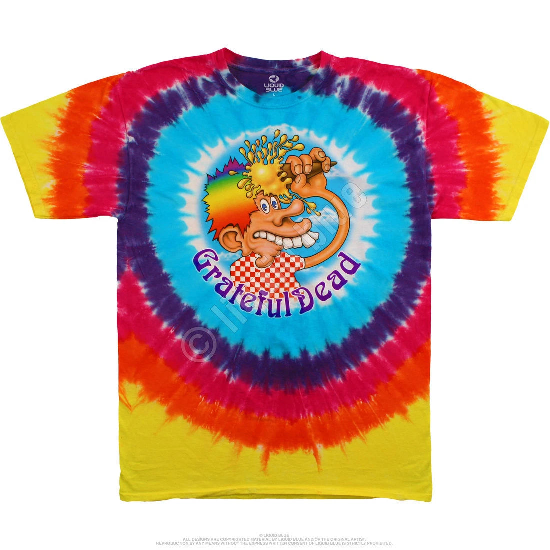 GRATEFUL DEAD-ICE CREAM CONE KID-2 Sd TIE DYE T-SHIRT-M,L,XL,2X Europe 72 Garcia