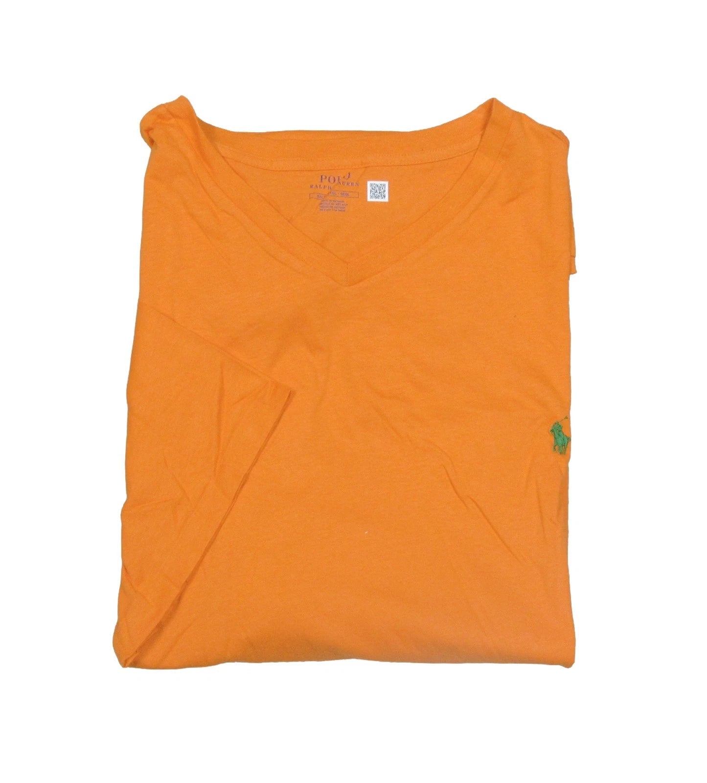 Polo Ralph Lauren Big & Tall Orange Solid V-Neck Short Sleeve T-Shirt (6XB)