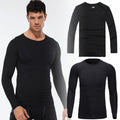 Men's Solid Color Long Sleeve Gym Sports Cycling T-Shirt Casual Bottom Shirts