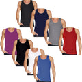2 Pack Mens Plain Vest Cotton Sports Fitness Summer T-Shirt Tank Gym Top