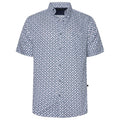 KAM Short Sleeve Geo Print Shirt For Men in Blue, 2XL-8XL