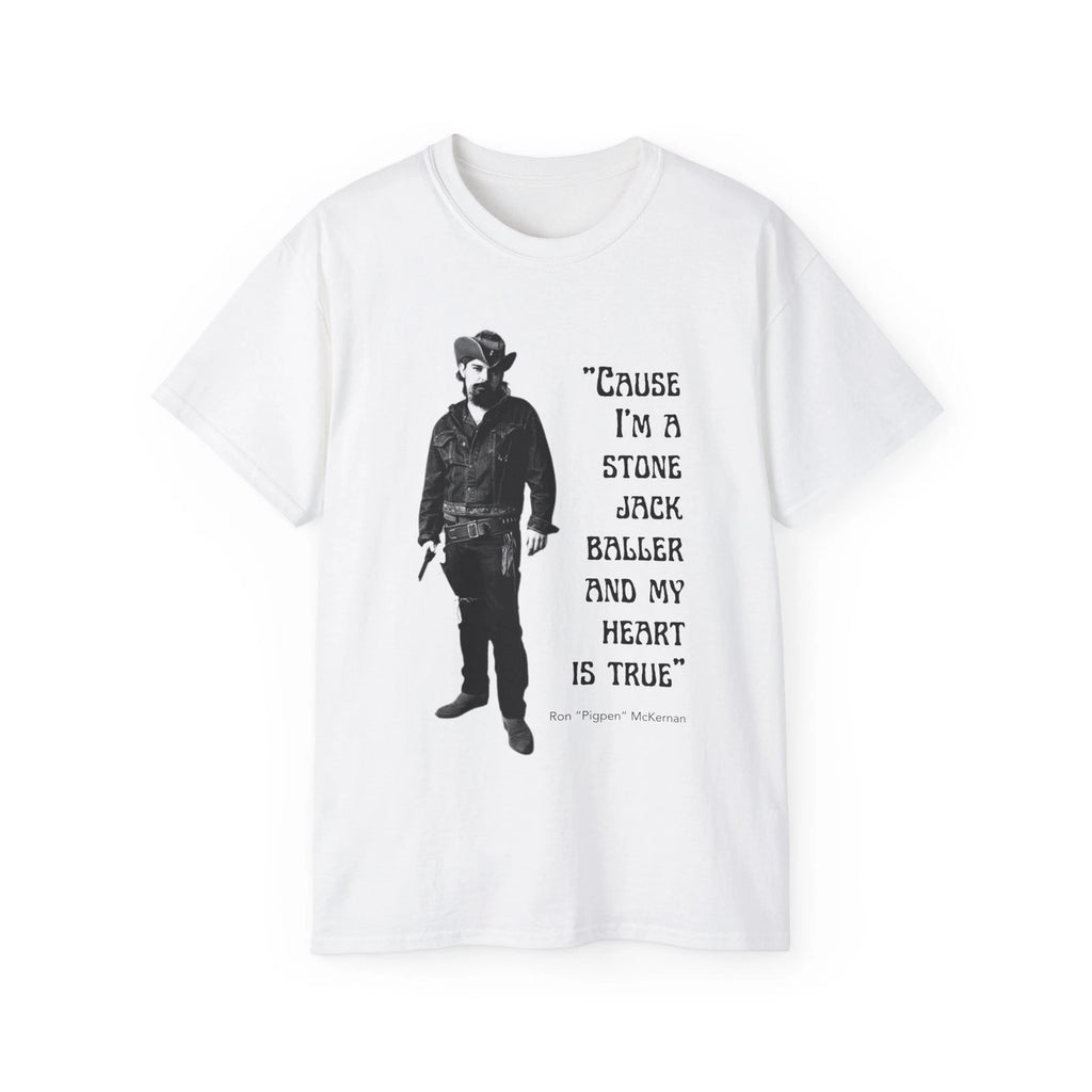 Grateful Dead Pigpen Tribute Tee, Vintage Pigpen Easy Wind Lyrics Cotton Tshirt,
