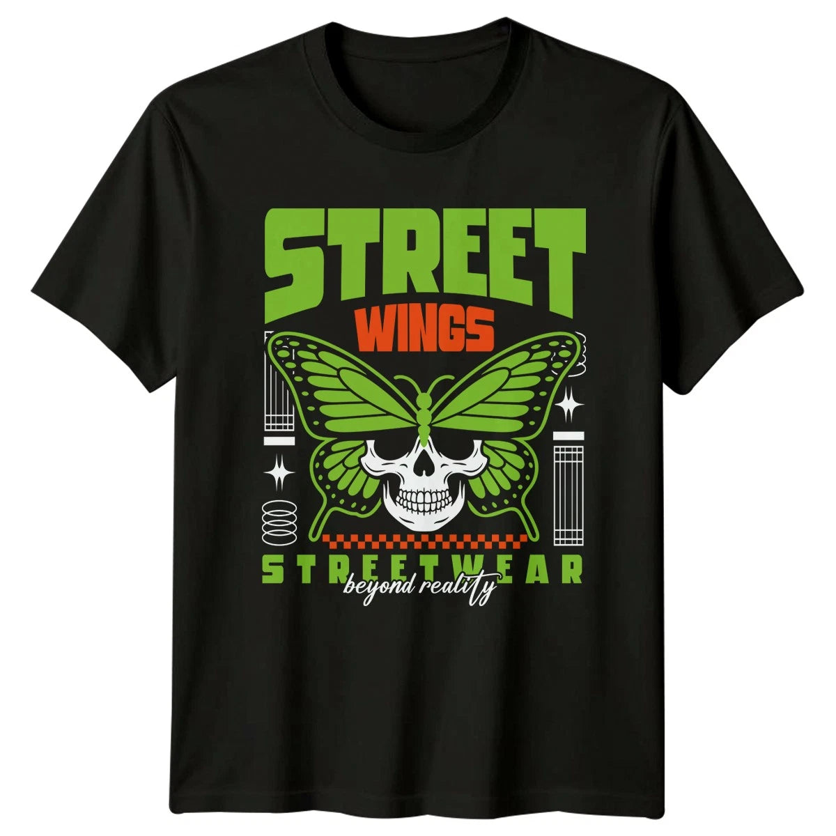 Street Wings Beyond Reality T-Shirt Y2K Aesthetic Streetwear 2026 Birthday Gift