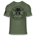 Molon Labe Spartan Helmet and Cross Swords Shirt - Soft Blend T-Shirt - A210