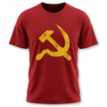 Hammer & Sickle T-Shirt | Yellow Graffiti Communist Soviet Symbol Tee