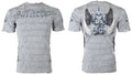 Rare $66 AFFLICTION Silver KNIGHTHOOD Short Sleeve Slim Fit Y2K T-shirt NWT