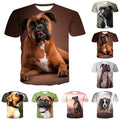 Casual Women Men T-Shirt 3D Print Short Sleeve Tee Tops Animal Homme Boxer Dog