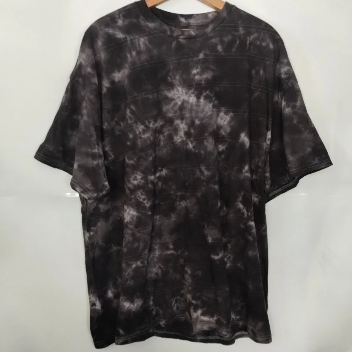 New XL InuYasha T-shirt XL 24x31" Mis Manos Tour Black Gray Tie Dye Simple Blank