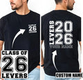 Personalised Class of 2026 Leavers T-Shirt Custom Name School Leavers Gift Top