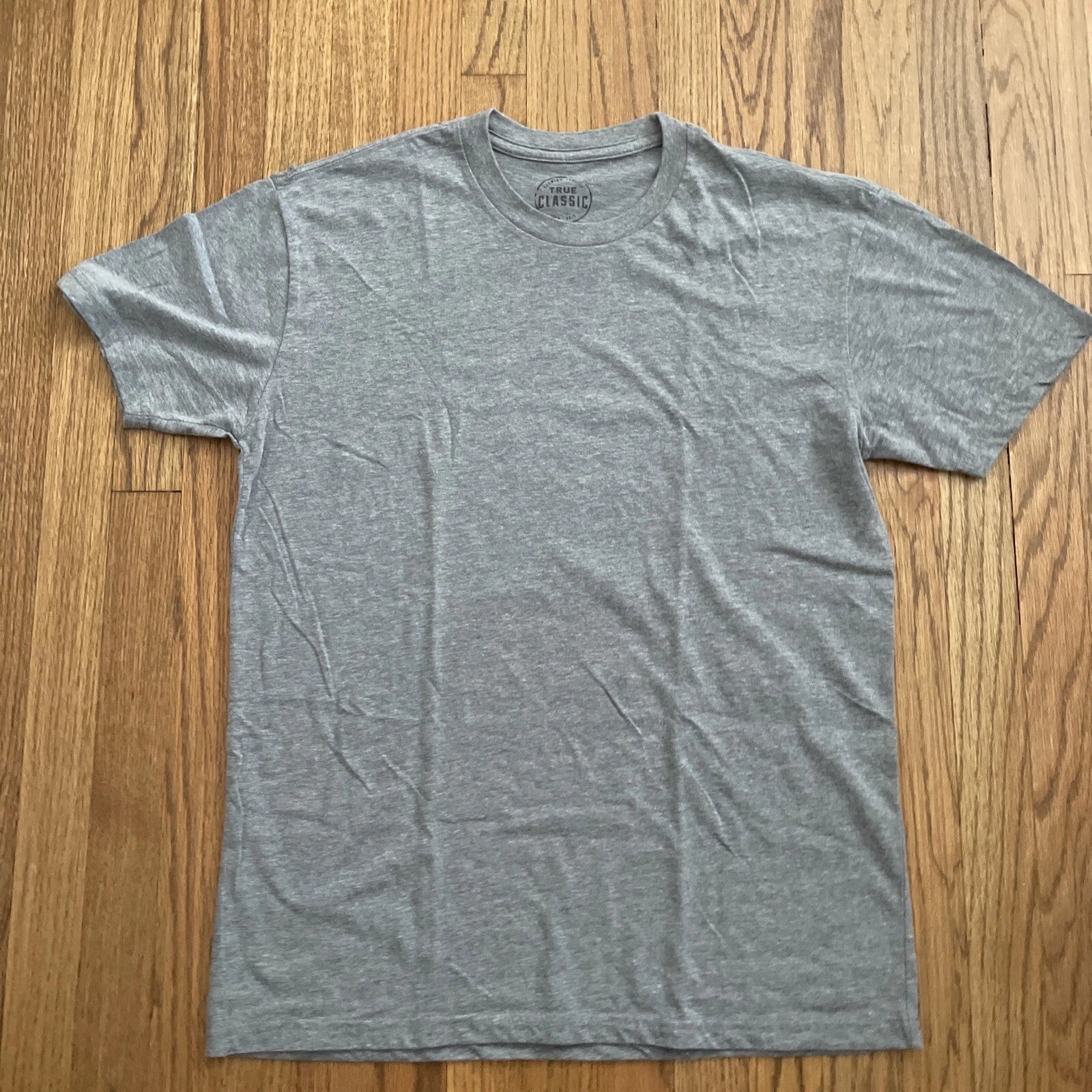 True Classic Premium Quality Crew Neck Tee T Shirt Mens Heather Gray S SMALL
