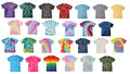 Vibrant Multicolor Tie Dye T-Shirts Adult  & Kids 100% Cotton Colortone