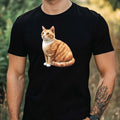 Mens Watercolour Cat Breed Motif Cotton T-Shirt Size XS to 5XL