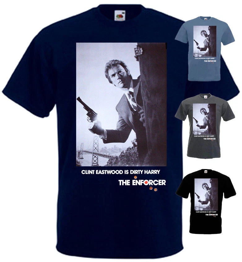 The Enforcer v3 T shirt Clint Eastwood 100% cotton black graphit all sizes S-5XL