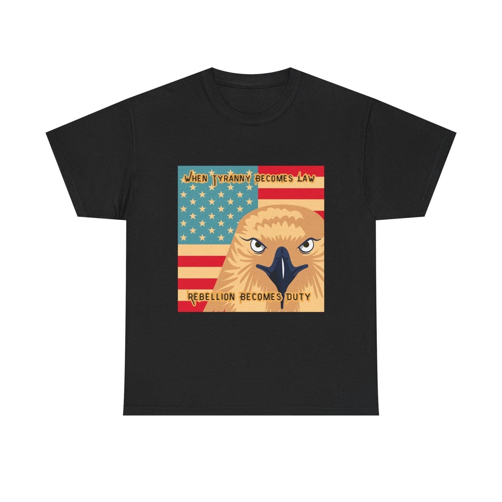 Patriotic Eagle Tee - Rebellion Becomes Duty, USA Shirt, Independence Day