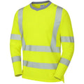 Leo CAPSTONE recycled sustainable high visibility yellow long sleeve t-shirt
