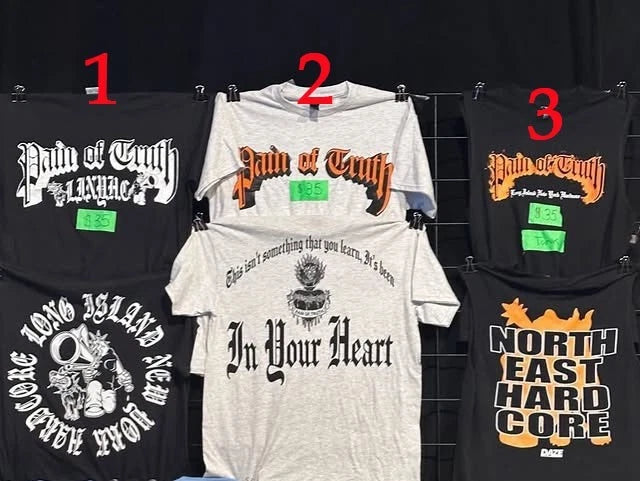 Pain Of Truth T Shirt, In Your Heart Hardcore Punk Tee, 2 Sided, reprint