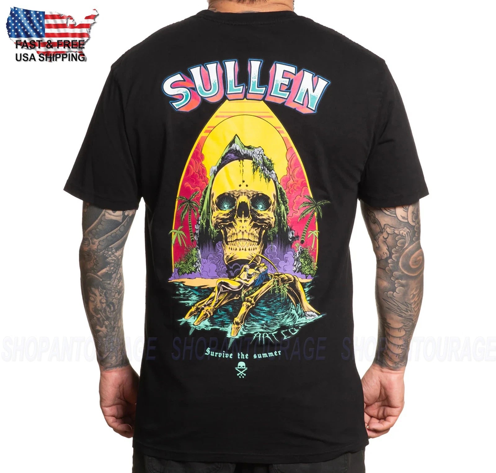 Sullen Art Collective Premium Survival For SCM6606 Short Sleeve T-Shirt Men
