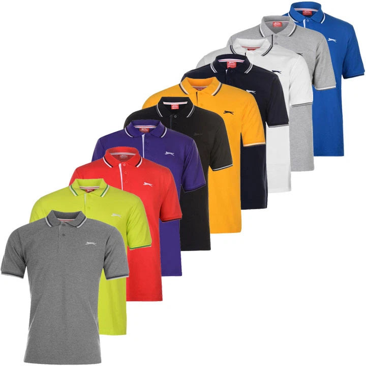 Slazenger Polo Shirt Tipped Polo Shirt Polo Shirt S M L XL 2XL 3XL 4XL New