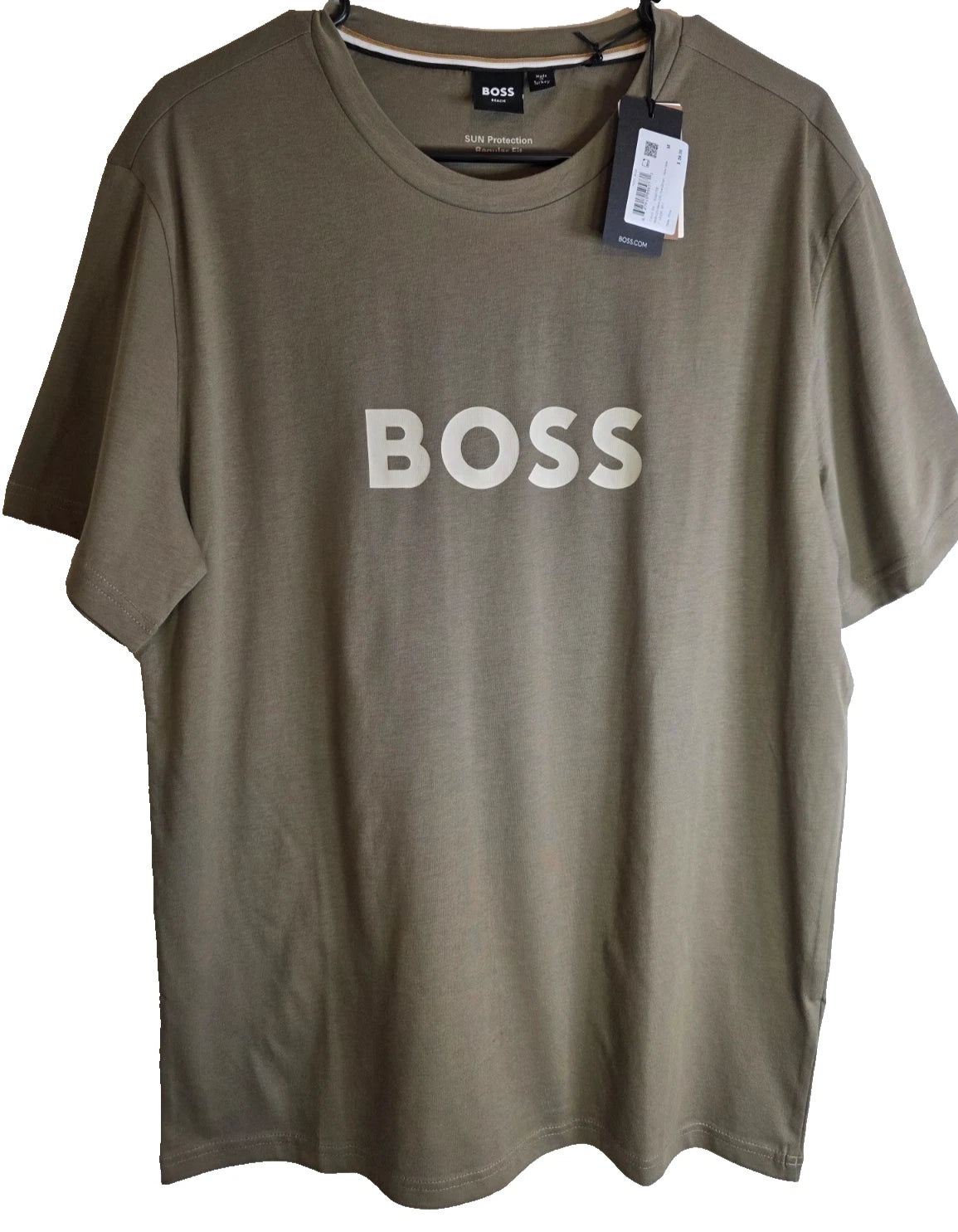 Boss men's t-shirt size M brown fancy logo