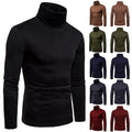 Men Turtleneck Pullover Long Sleeve Tops Warm Casual Slim Fit T-Shirt Undershirt