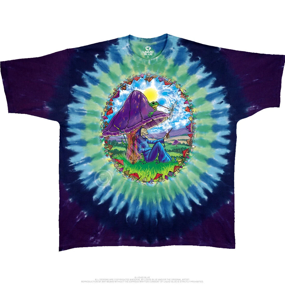 MUSHROOM HAVEN-2 Sdd TIE DYE T-SHIRT M-L-XL-2X,4X Dead,Phish,Goose,Floyd,trippy