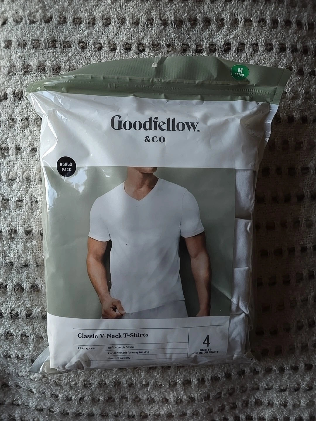 Goodfellow & Co V-Neck T-Shirts - 5 Pack - Size M 38/40 White