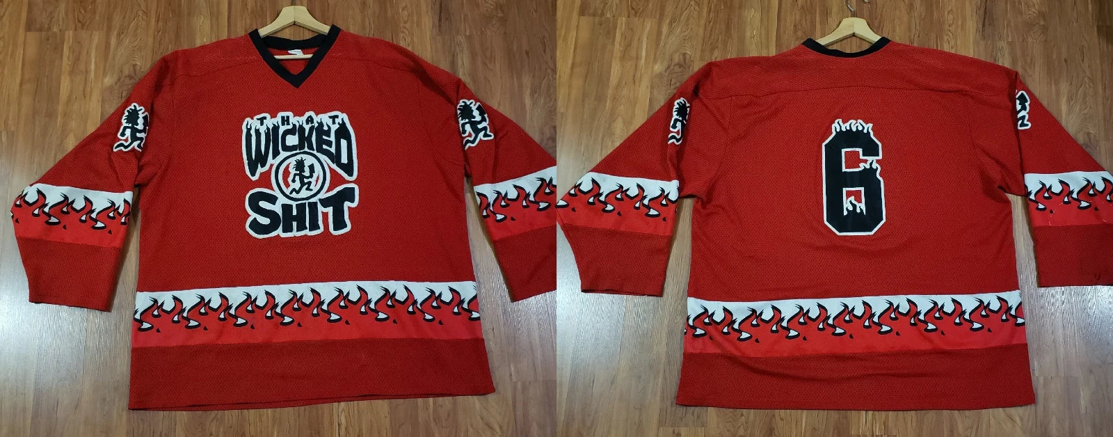Vintage Insane Clown Posse Hatchetman fire Hockey Jersey US2215