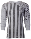 ARCHAIC by AFFLICTION Men's Long Sleeve THERMAL Shirt NATION Biker GRAY $58