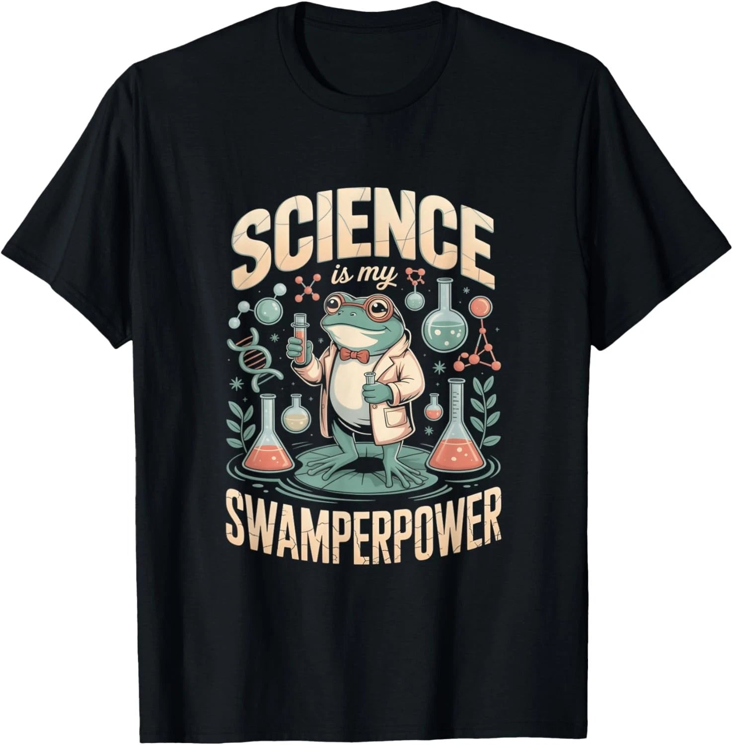 Frog Scientist Science is My Swamperpower Teacher School Gift T-Shirt