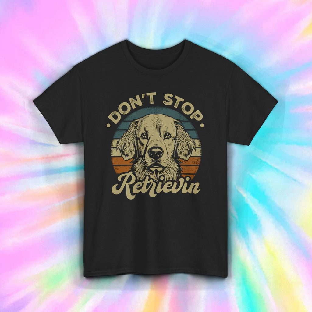 Don't Stop Retrievin Shirt Golden Retriever Dog Lover Retro Tee S-5XL