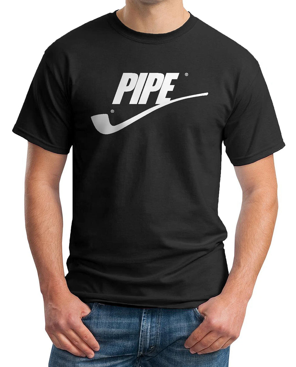 Pipe Spoof Tee: Funny Sports Parody Shirt - Mens  Medium Pemium Tees